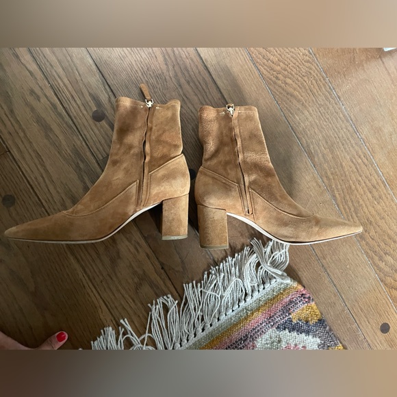 Tory Burch Penelope Size 7 Brown Stretch Suede Ankle Boot Bootie NEW - Picture 12 of 14